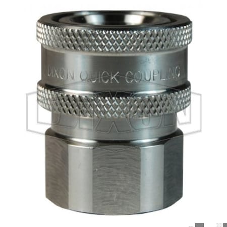 Dixon 316SS 1-1/2 in H-COUPLER, 1-1/2 in NPTF 12VF12-SS-E